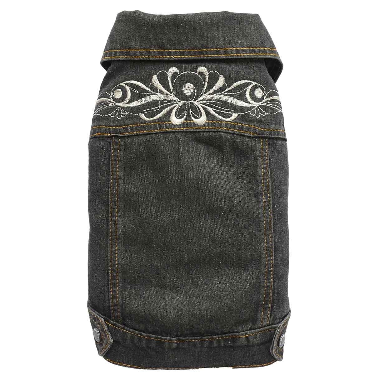 Hunde-Jeansjacke Tatoo schwarz