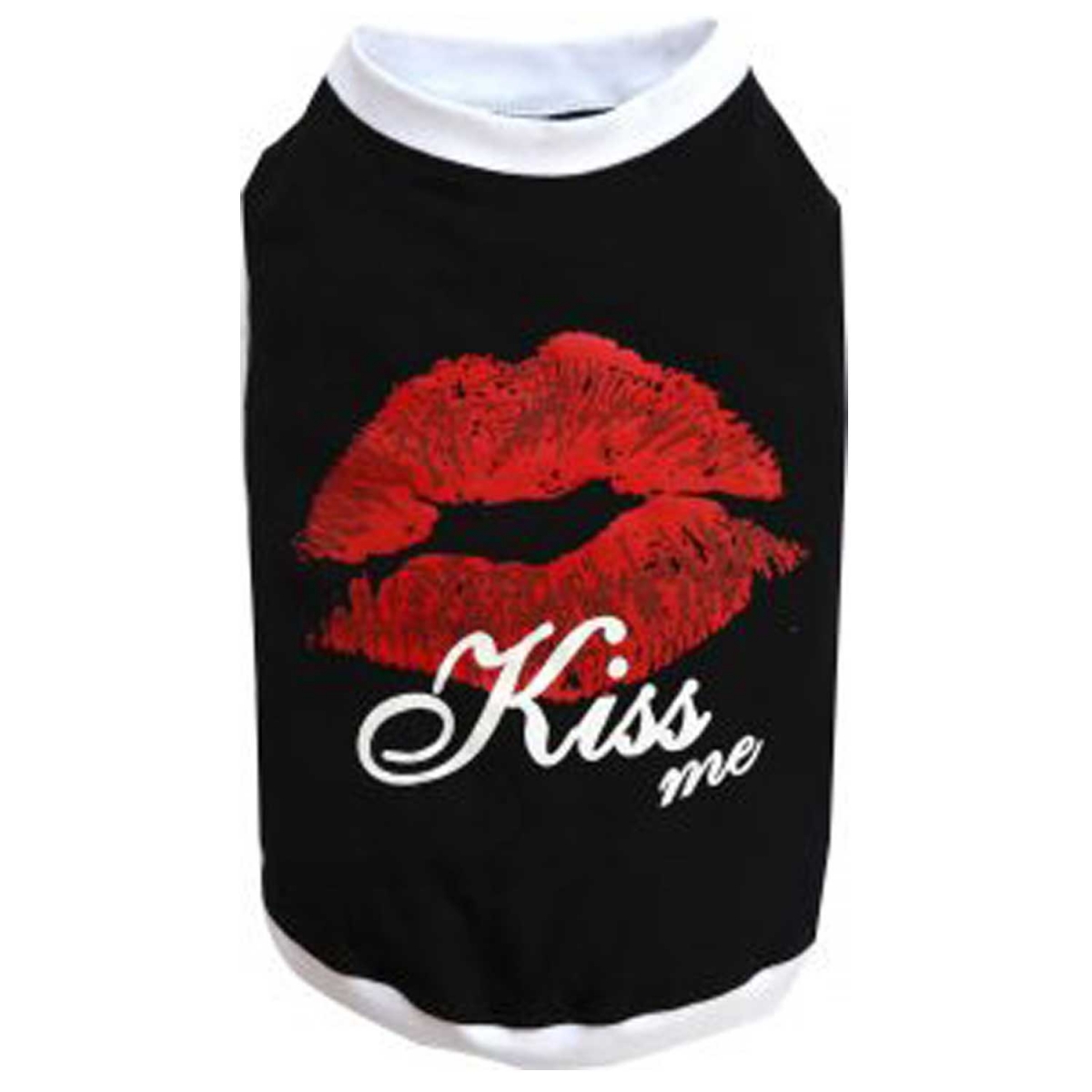 Hunde-Shirt Kiss Me schwarz Mops, Bulldogge